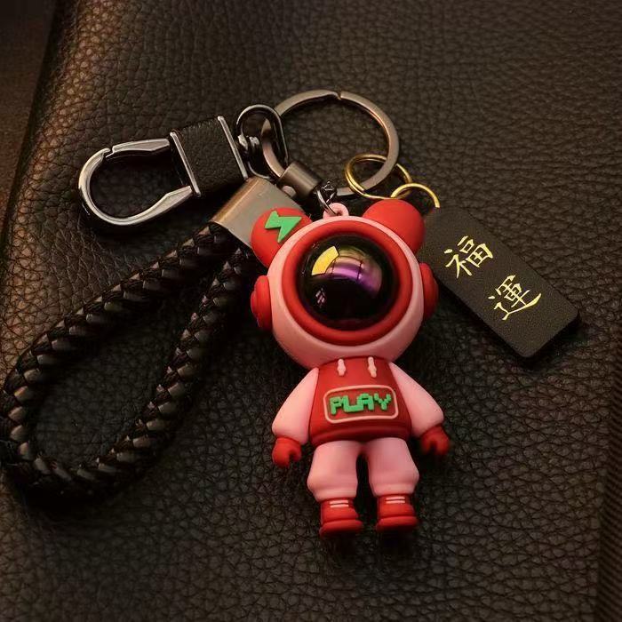 Cute High-End Bear Key Chain pink trendy